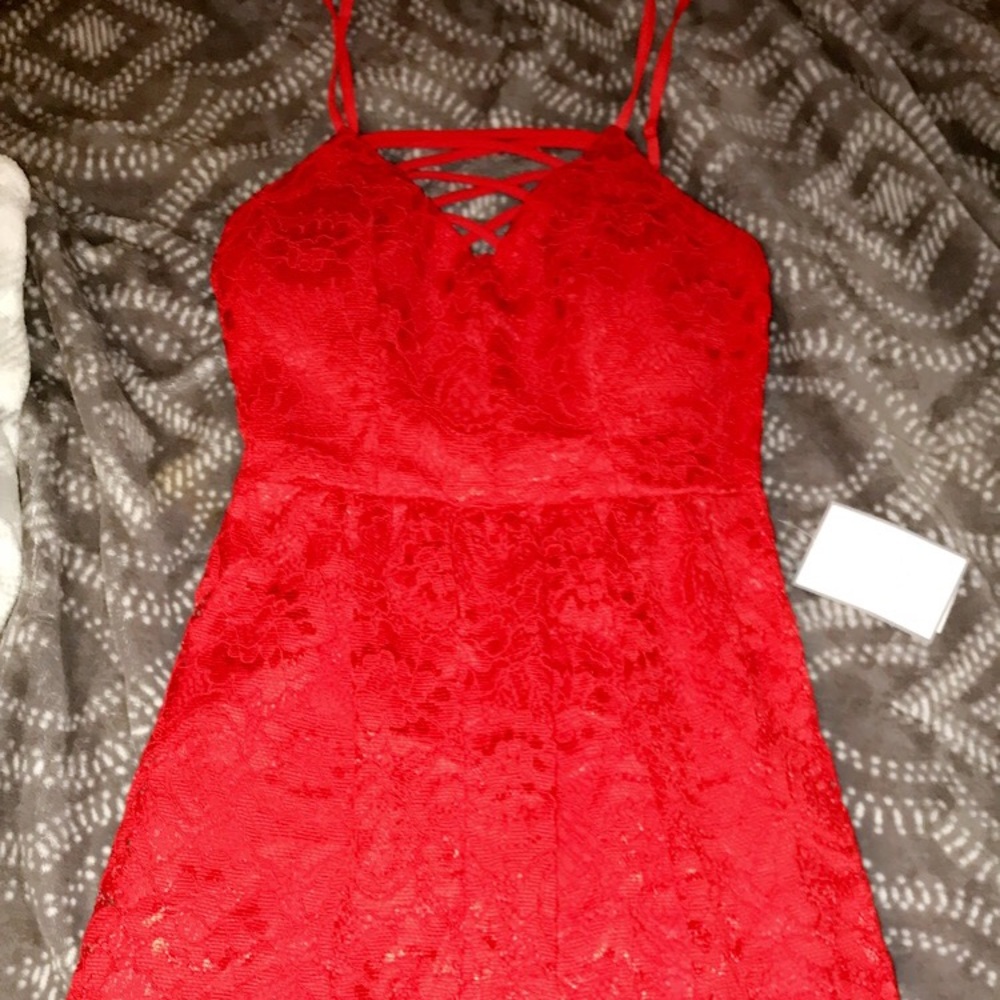 red lace dress